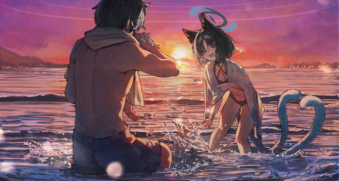   Anime Art, , Blue Archive, Kikyou, , , Animal Ears