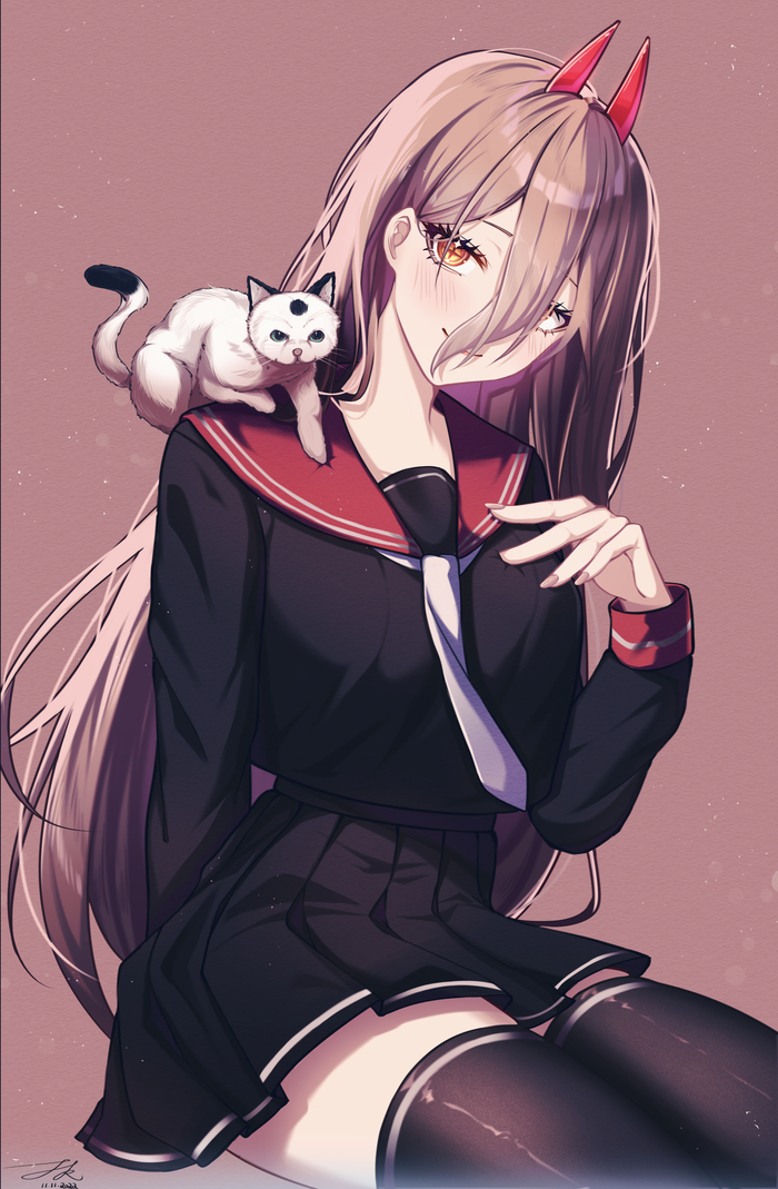  Anime Art, , Chainsaw Man, Power (Chainsaw Man), Pixiv,  , , 