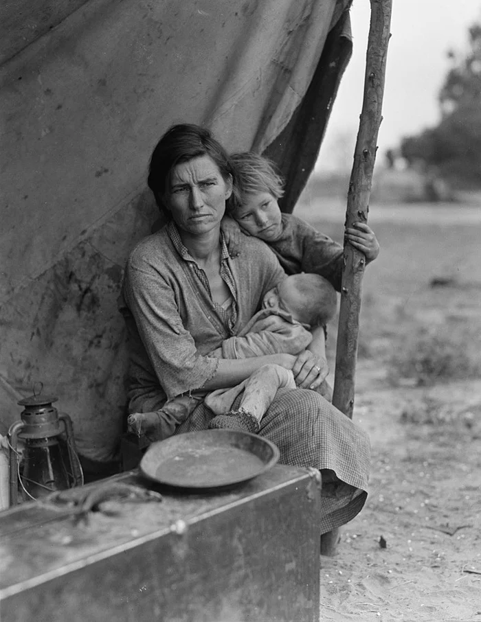 Великая депрессия глазами фотографа Доротеи Ланж История (наука), США, Фотография, Черно-белое фото, Историческое фото, 20 век, Длиннопост