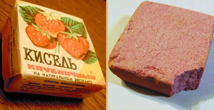 Брикет нужно было заварить крутым кипятком и кисель готов