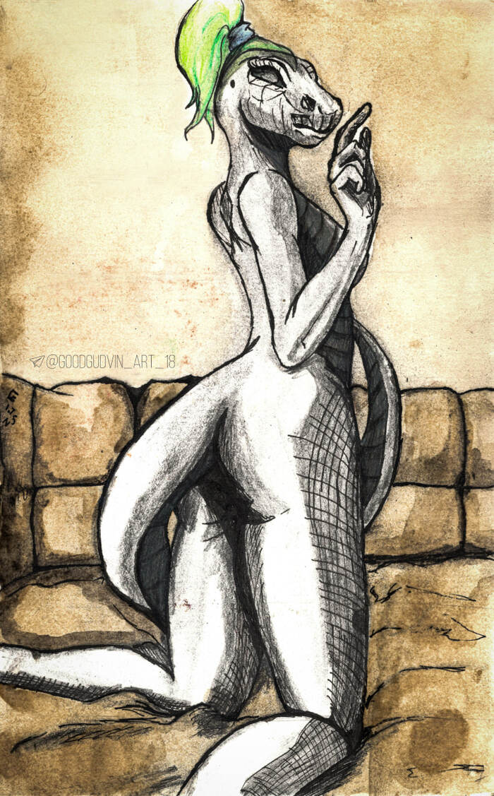   Gudvinart, Furry scalie, Furry Art, , Furotica,  , , 