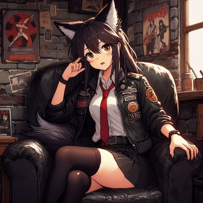 Rox Fox ( ):   ?  , , Anime Art, ,  , , , Animal Ears, , , , , Metal, Ginger & White, 