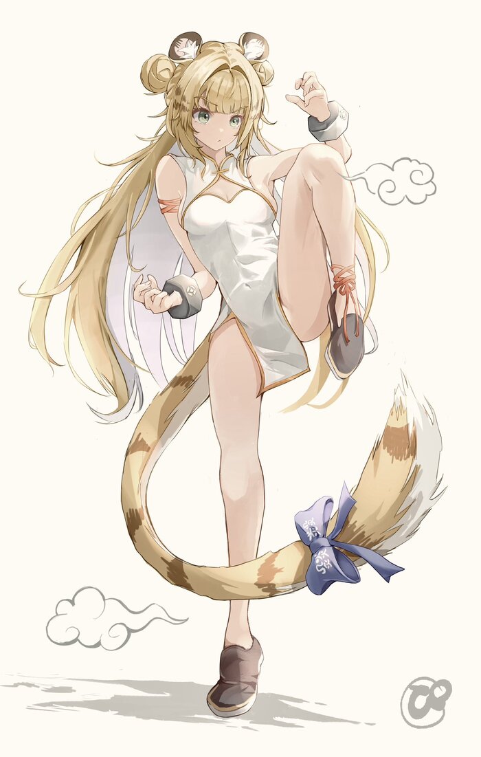 Ju Fufu Anime Art, , Ju Fufu (zzz), Zenless Zone Zero, Animal Ears, 