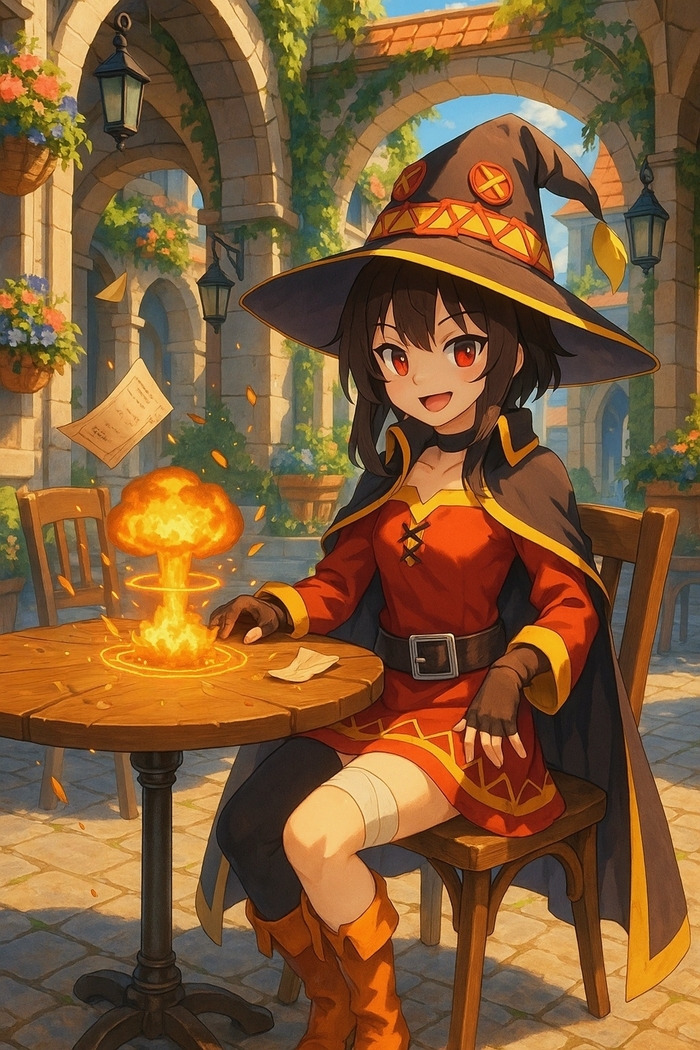     , Konosuba, Megumin, Anime Art, Dall-e, 
