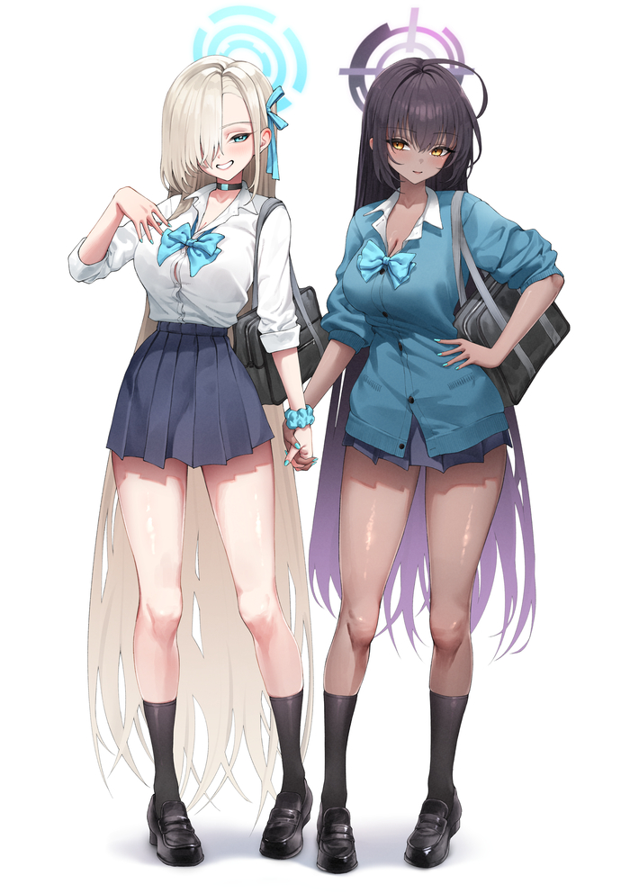    Anime Art, , Blue Archive, Kakudate Karin, Ichinose Asuna