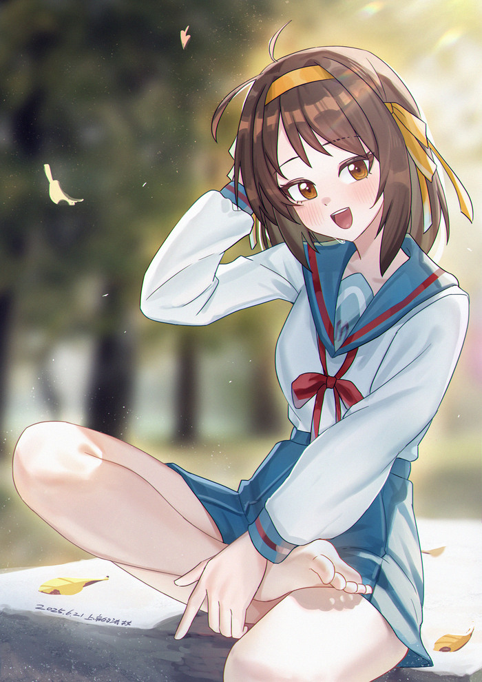   Anime Art, , Suzumiya Haruhi no Yuuutsu, Suzumiya Haruhi, Pixiv,  