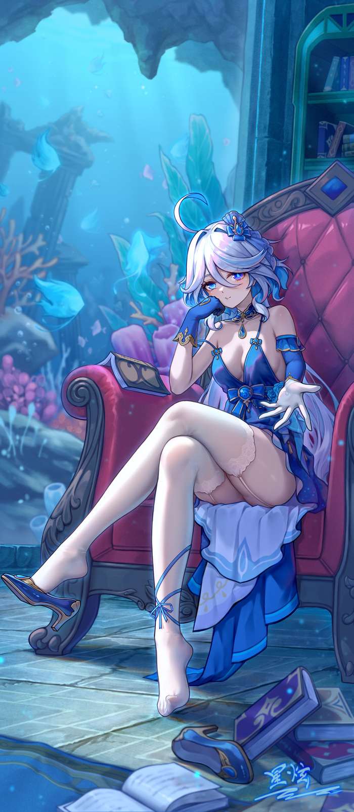  Anime Art, Pixiv, , Genshin Impact, Furina (Genshin Impact), 