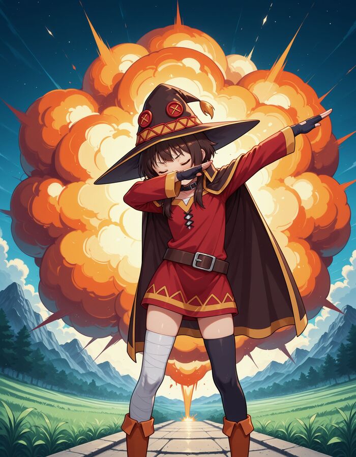      , Stable Diffusion, , Anime Art, , Konosuba, Megumin,  , , 