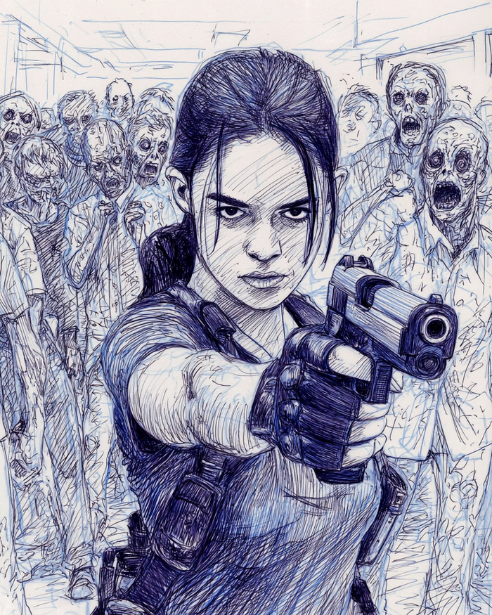 12  1978      , Pinanoc,  ,  ,   , ,  , Resident Evil, Midjourney