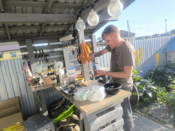 Дорадо на гриле.