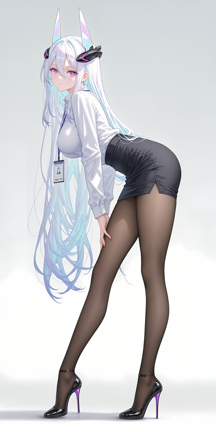 Kearsarge Anime Art, , Azur Lane, Kearsarge, Office lady,  