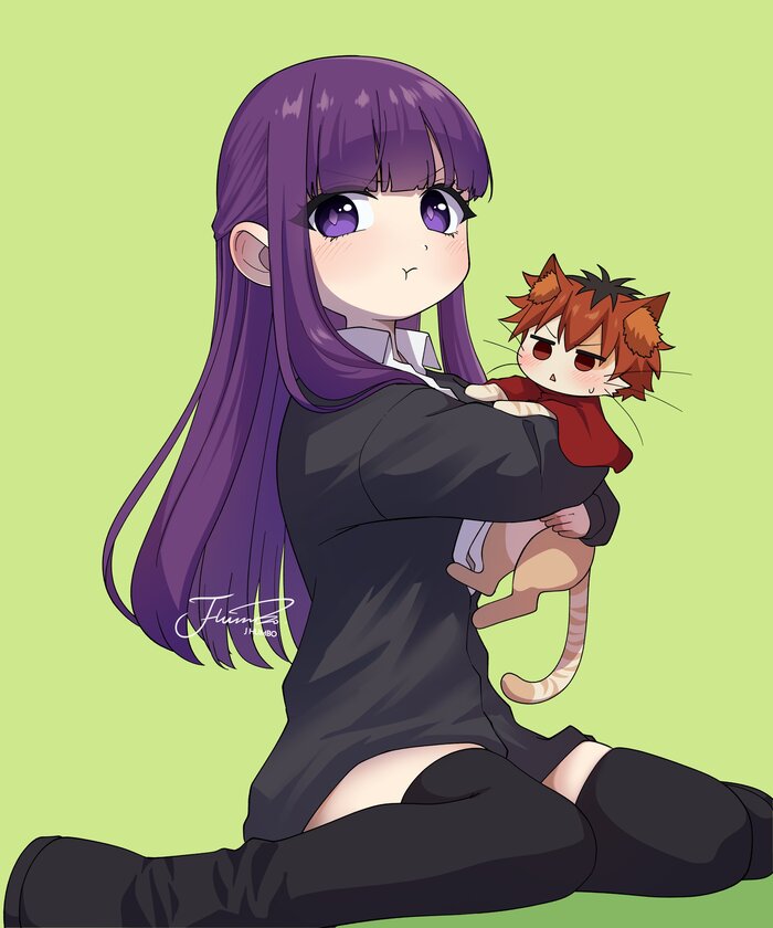  J humbo, , , Anime Art, Sousou no Frieren, Fern, Stark (Sousou no Frieren)