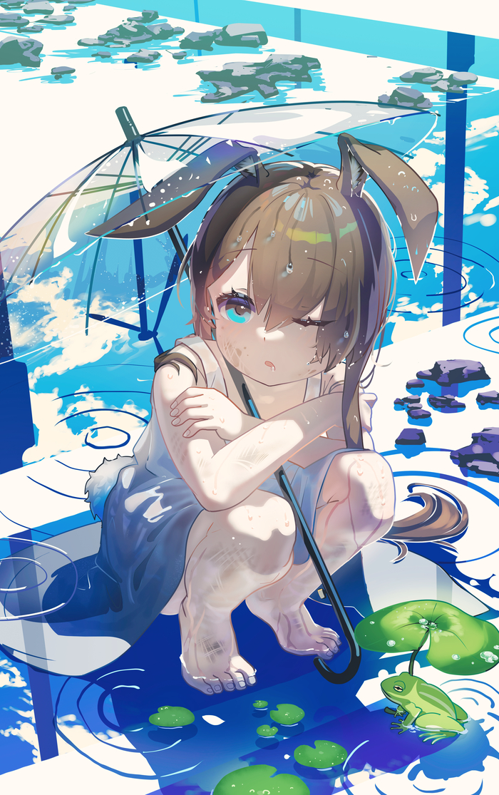   Anime Art, , Arknights, Amiya, Loli, Pixiv, 