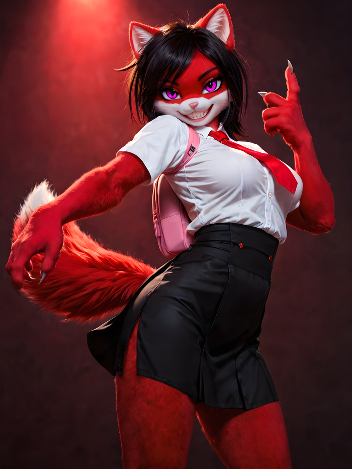    Wolfmks #1774 ,  , Furry Art,  , Stable diffusion 3, Furry Cat, 