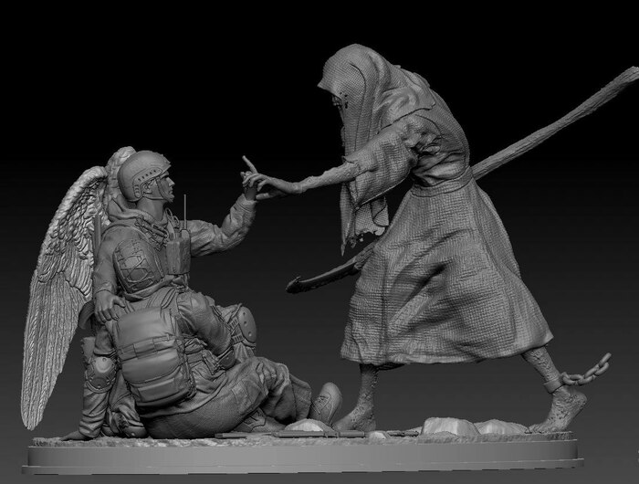 Модель посвящена медицине. В ближайшее время будет отпечатана и покрашена