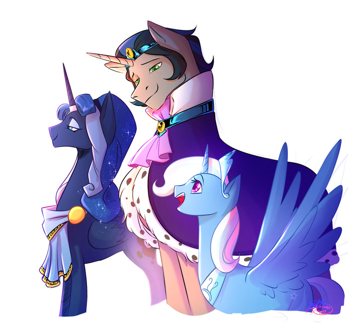   My Little Pony, Ponyart, Princess Luna, Trixie, King Sombra