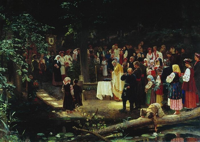 Н. Бодаревский. Яблочный спас в Малороссии