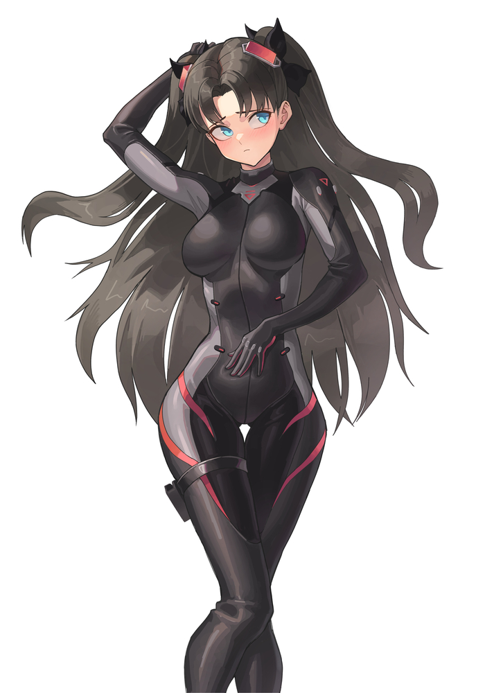 Rin Anime Art, , Fate Grand Order, Tohsaka Rin, Bodysuit, Pixiv