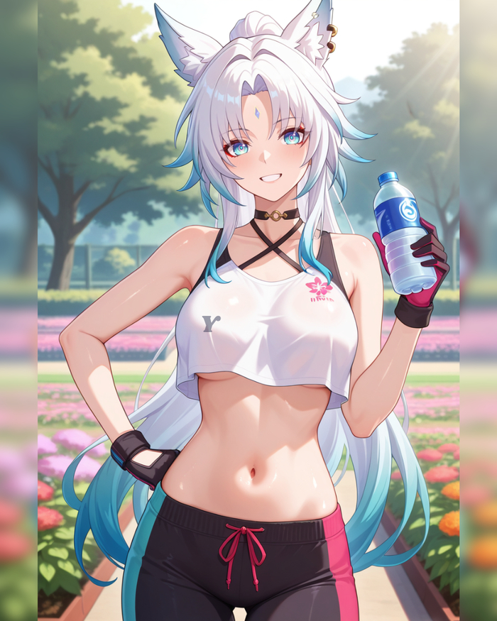   Anime Art, Honkai: Star Rail, Feixiao (Honkai: Star Rail),  , Animal Ears,  , 