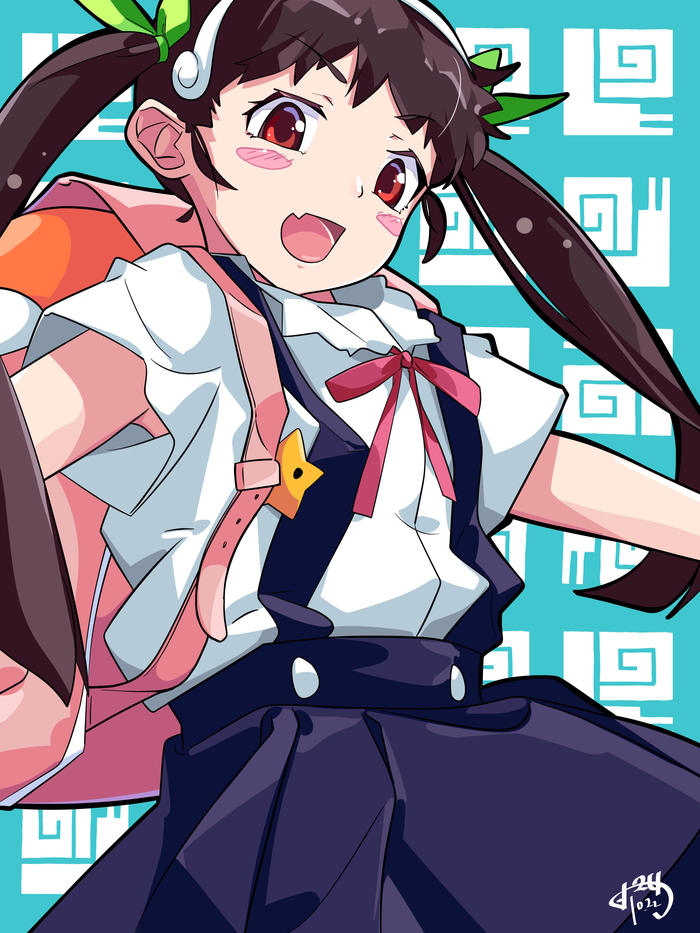  Anime Art, , Monogatari series, Hachikuji Mayoi, Loli, Pixiv
