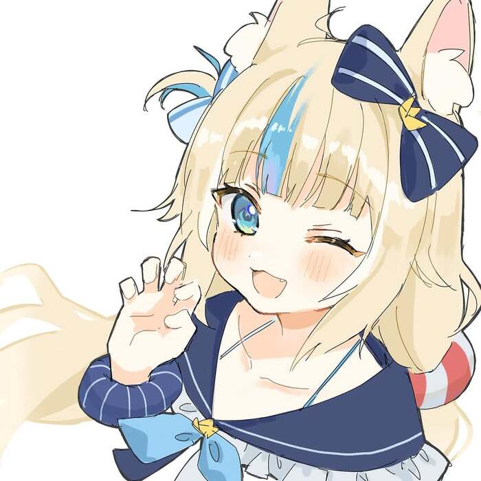 Sabaday , Anime Art, Virtual YouTuber, Animal Ears, Sameko Saba,  , , Instagram ()