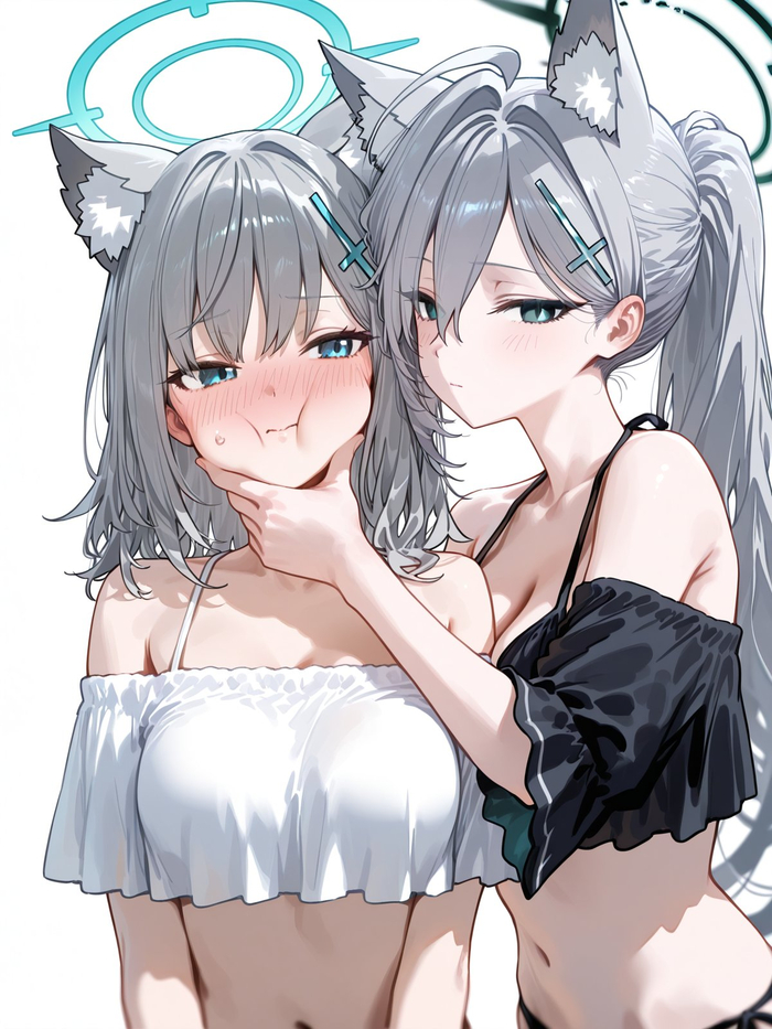 + Blue Archive, Sunaookami Shiroko, , , , , Anime Art, Animal Ears, Shiroko Terror,  ,  