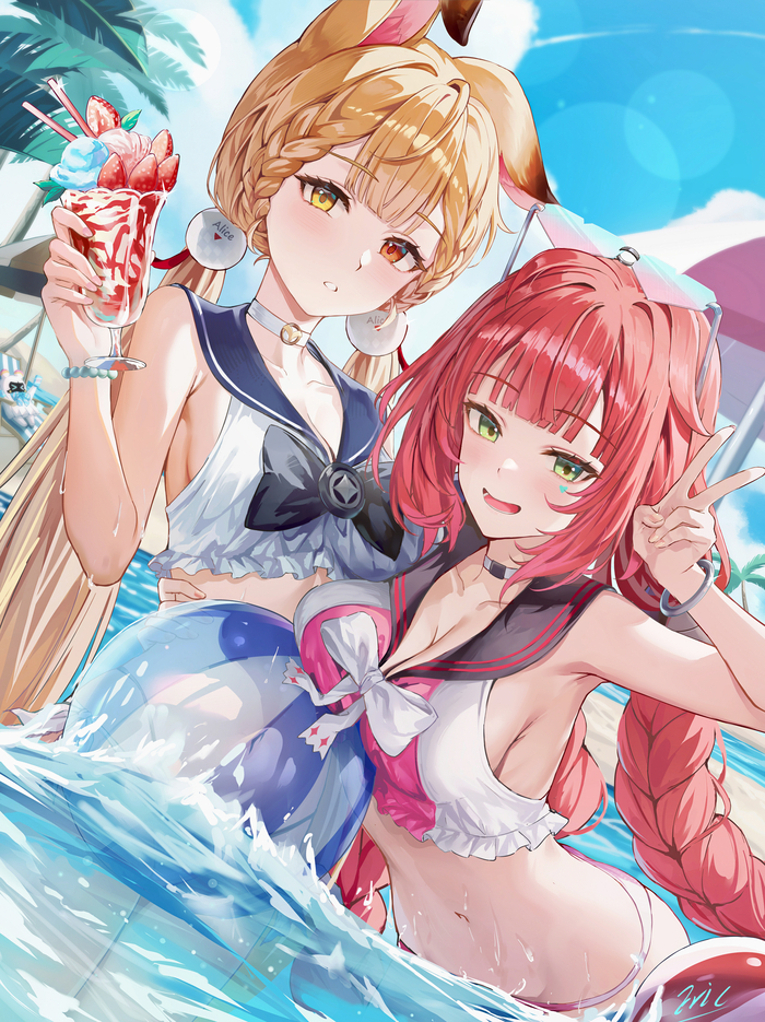 Alice Thymefield  Ukinami Yuzuha , Anime Art, Zenless Zone Zero, Alice Thymefield, Ukinami Yuzuha, ,  , , Animal Ears, , , , , 