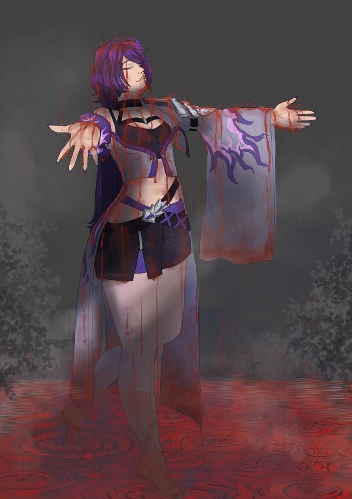   4 -     Acheron (Honkai: Star Rail), Honkai: Star Rail, Game Art, Speed painting, ,  , -, , ,  , ,  ,  , 