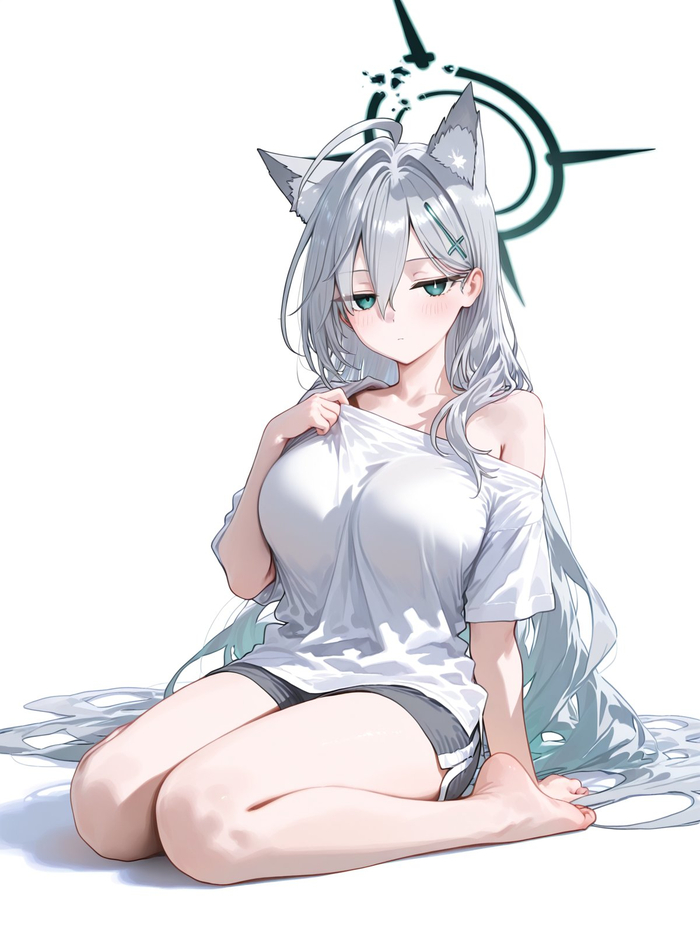  Blue Archive, Sunaookami Shiroko, , , , , Anime Art, Animal Ears, Shiroko Terror,  ,  