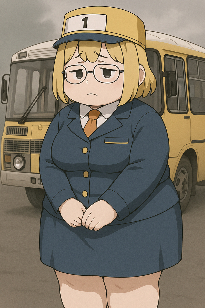 ПАЗик тян грустит