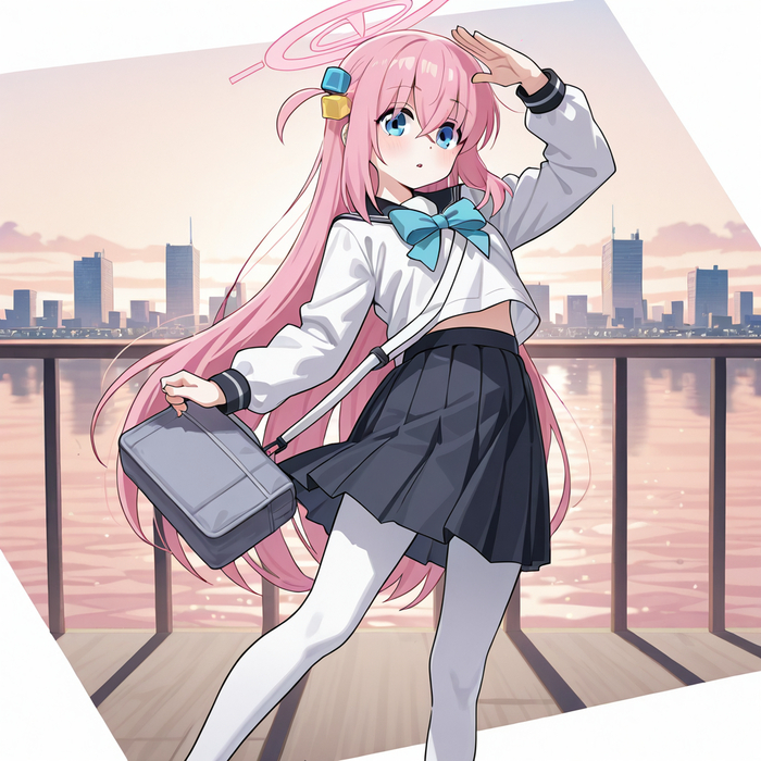   Anime Art, ,  , Blue Archive, Bocchi the Rock!, Gotou Hitori, 