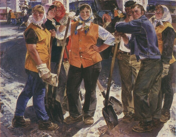 Жемерикин Вячеслав Федорович "Дорожники". 1979 г.