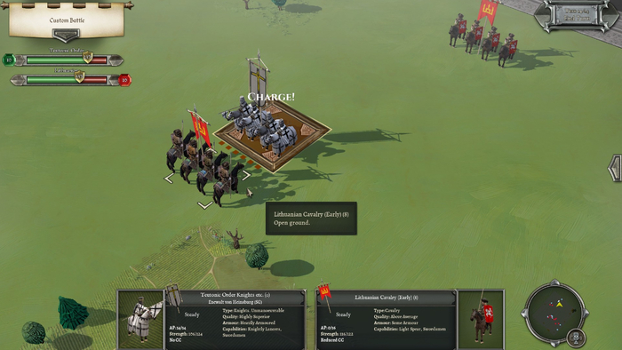 Пока расово тевтонская БРАТская кавалерия ололо-набигает на конных литовцев...