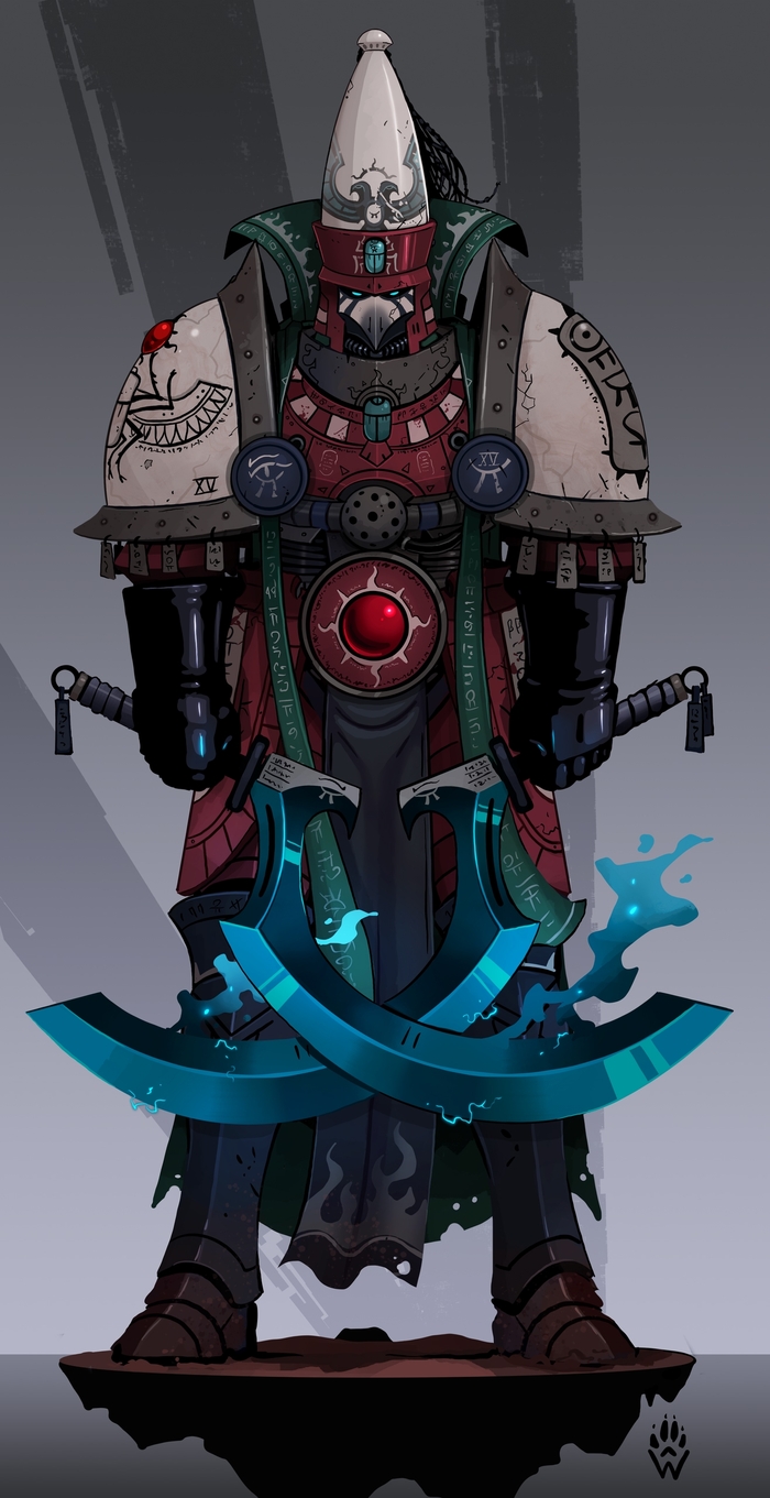 Arkh'Nutekh Sabraar - Custodes equerry to Magnus The Red Warhammer 40k, Wh Art, Wh Alternative, Thousand Sons, Magnus The Red, Adeptus Custodes, Wolfdawg, 