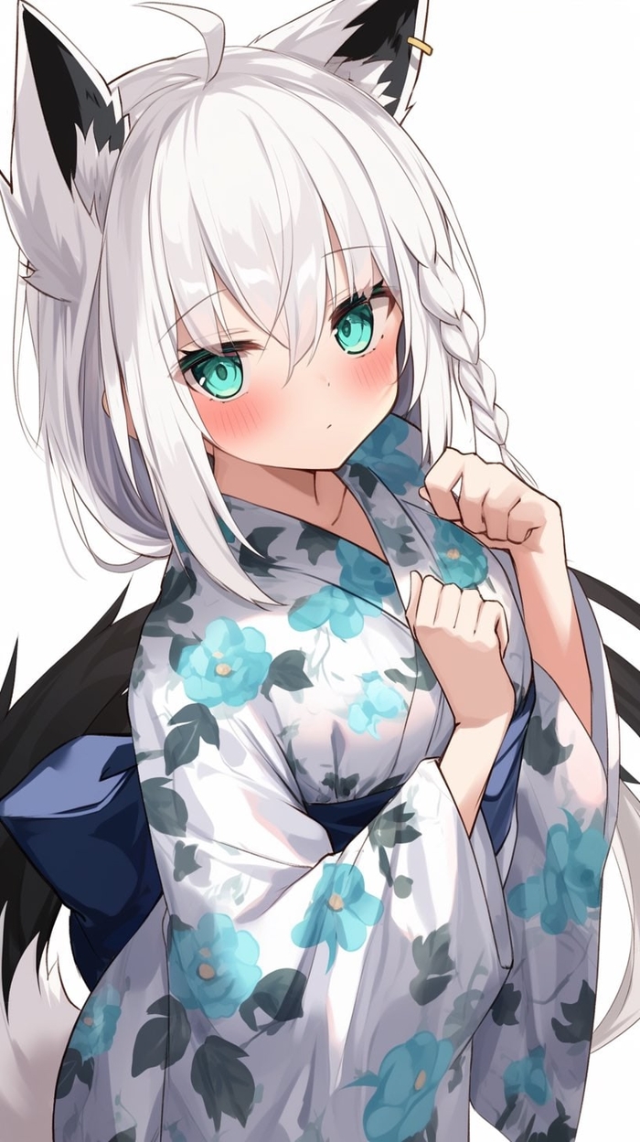 Fubuki , Anime Art, Animal Ears, Hololive, Virtual YouTuber, Shirakami Fubuki