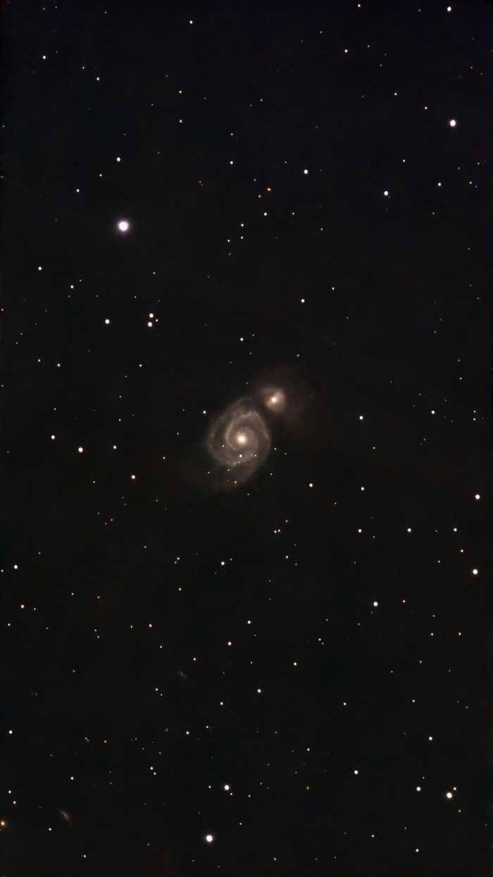 Галактика "Водоворот". Досасывает карликовую галактику NGC 5195.