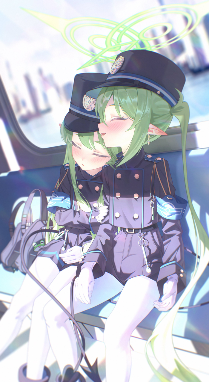    , Anime Art, Blue Archive, Tachibana Hikari, Tachibana Nozomi, 