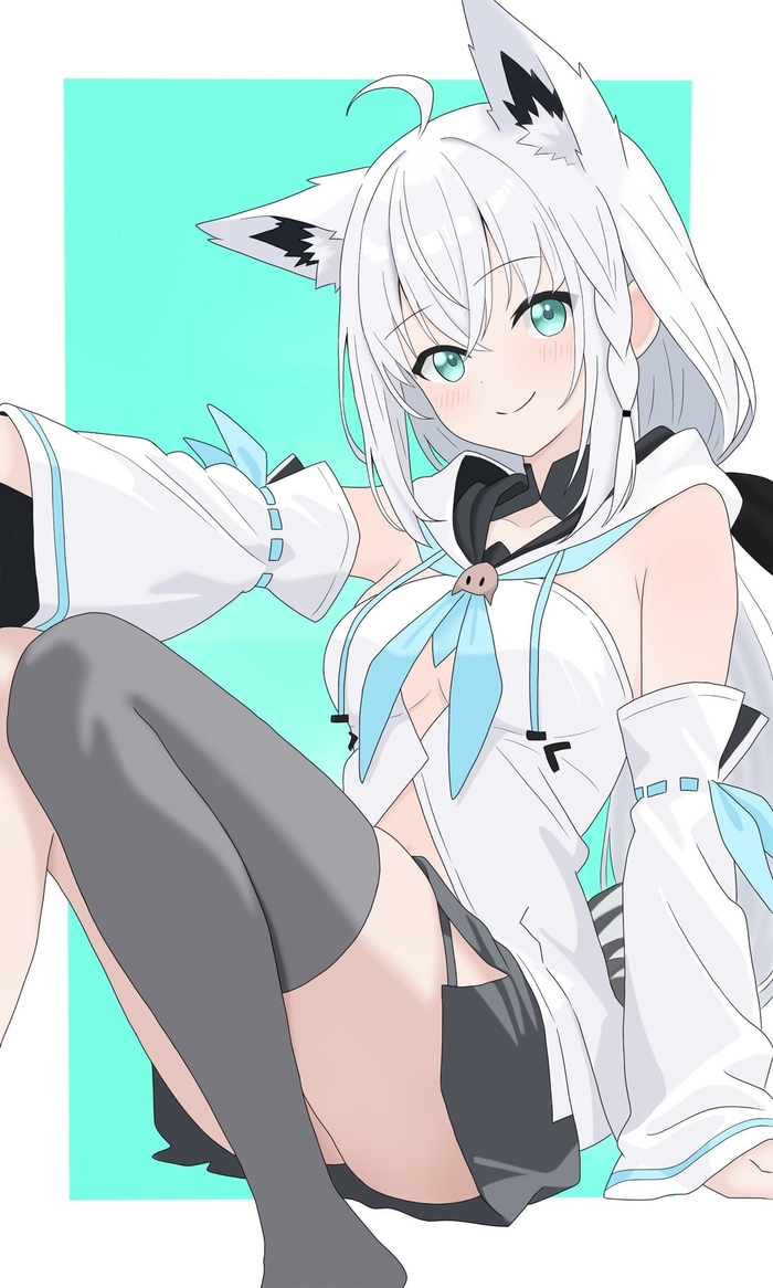 Fubuki , Anime Art, Animal Ears, Shirakami Fubuki, Virtual YouTuber, Hololive
