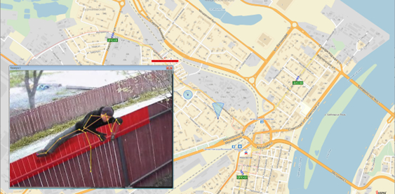 Распознавание факта пересечения забора по положению конечностей