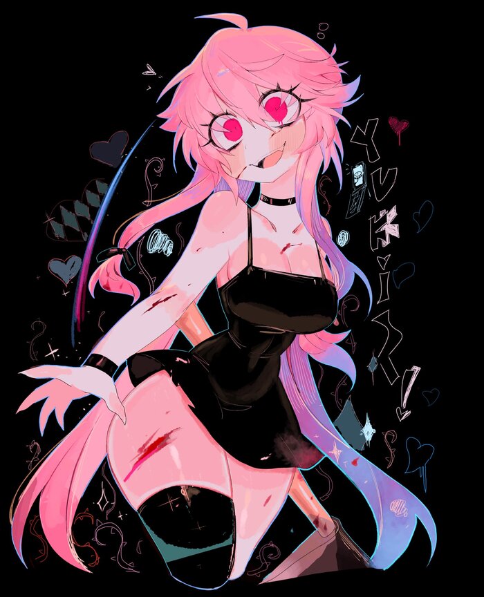  , Anime Art, Yuno Gasai, Mirai Nikki,  , ,  