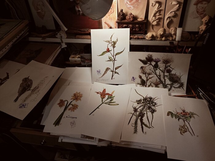 Достал акварельки