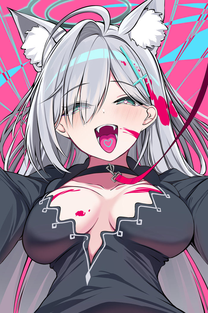 Terror Anime Art, , Blue Archive, Shiroko Terror, Animal Ears, , , 