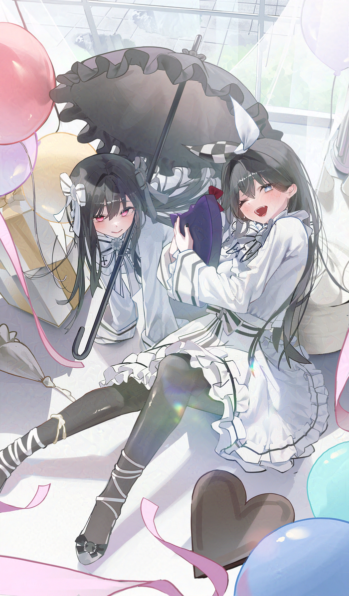 Umbrella Anime Art, , Original Character, Luenar, 