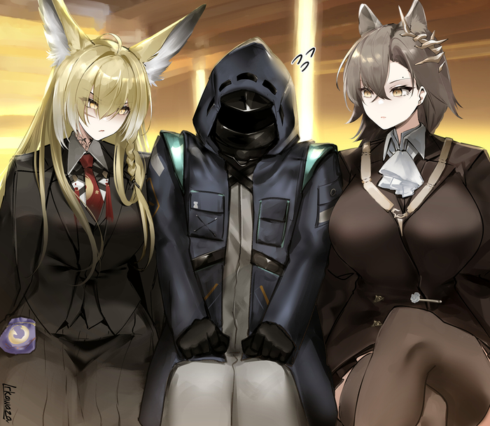 ... , , Anime Art, Arknights, Vulpisfoglia (Arknights), Penance, Doctor (Arknights), Animal Ears