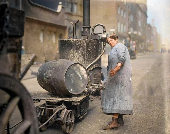 Любопытные фотографии из прошлого Великобритании. 20 раскрашенных фотографий ХХ века. Часть 21 Фотография, Старое фото, 20 век, Великобритания, Англия, Лондон, Колоризация, Длиннопост