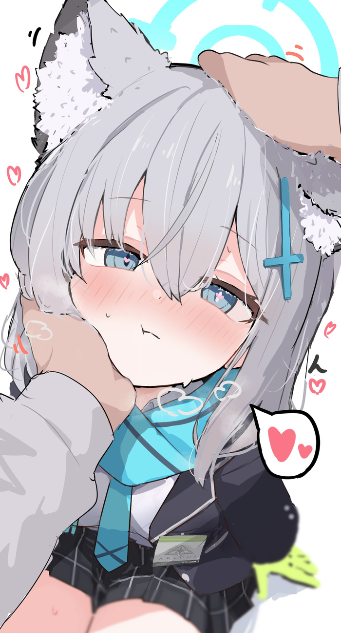  Blue Archive, Sunaookami Shiroko, , , , , Anime Art, Animal Ears