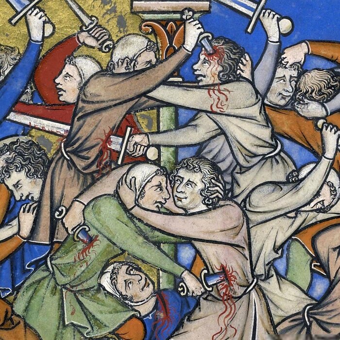 "Библия Мациевского", Париж, ок. 1240 г. Нью-Йорк, Библиотека и музей Моргана.