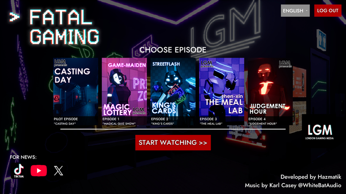 Главное меню сделанное в стиле сайта Netflix