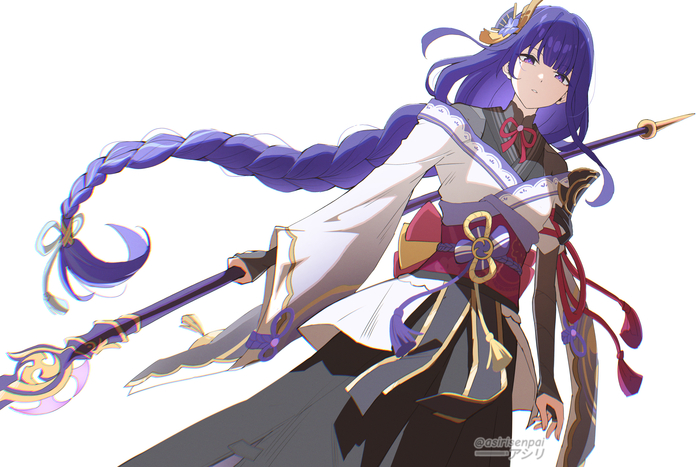  Anime Art, Pixiv, , Genshin Impact, Raiden Shogun (Genshin Impact), Asiri senpai