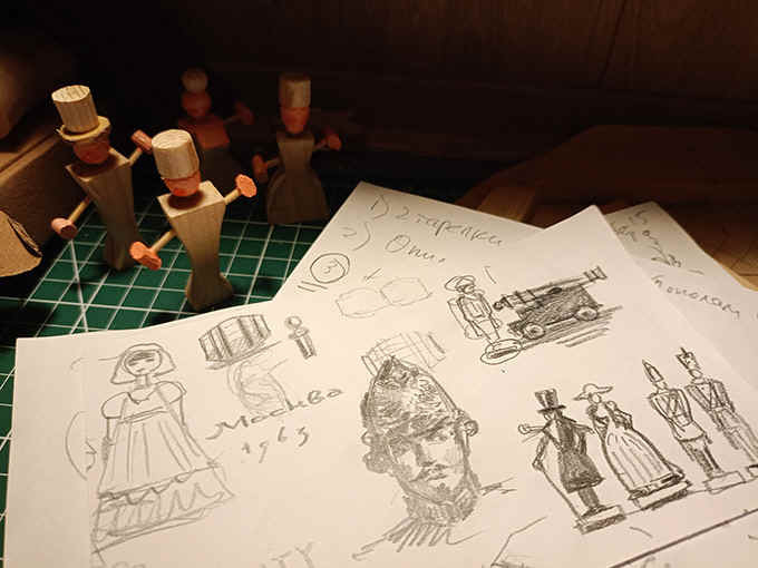 Под Новый год из своего родового именья подкатил на новеньких золоченых санях сам Александр Сергеич со гостями, да с подарками! (про второй домик будет отдельный рассказ)